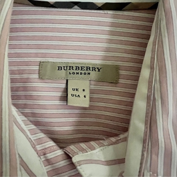 Burberry fitted Button Down pink striped - Picture 5 of 11